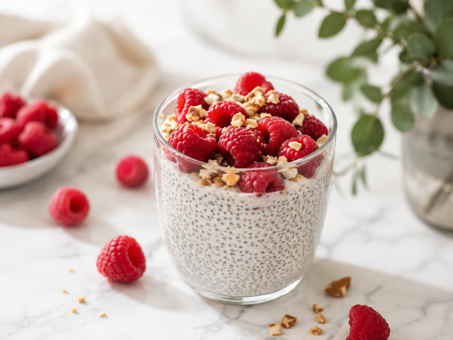Chia Pudding mit Himbeeren bei Original Bootcamp