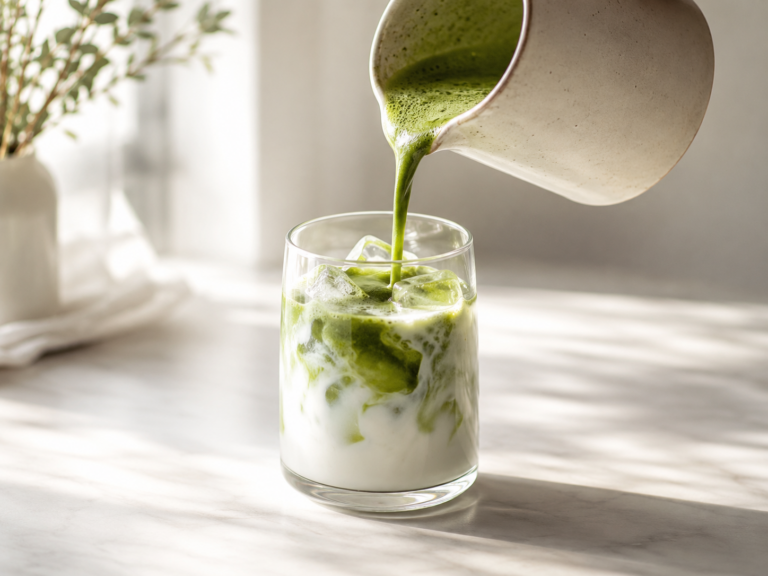 Iced Matcha Latte bei Original Bootcamp